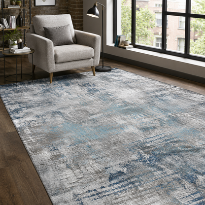 RW7001 washable chenille rug texture and pattern detail