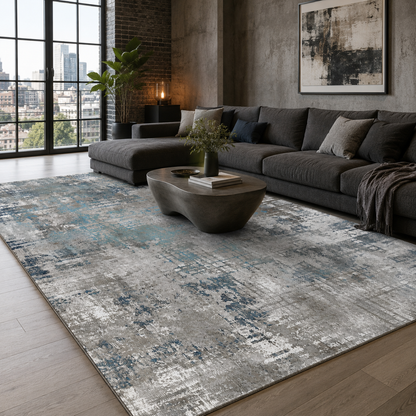 RW7001 washable chenille rug texture and pattern detail