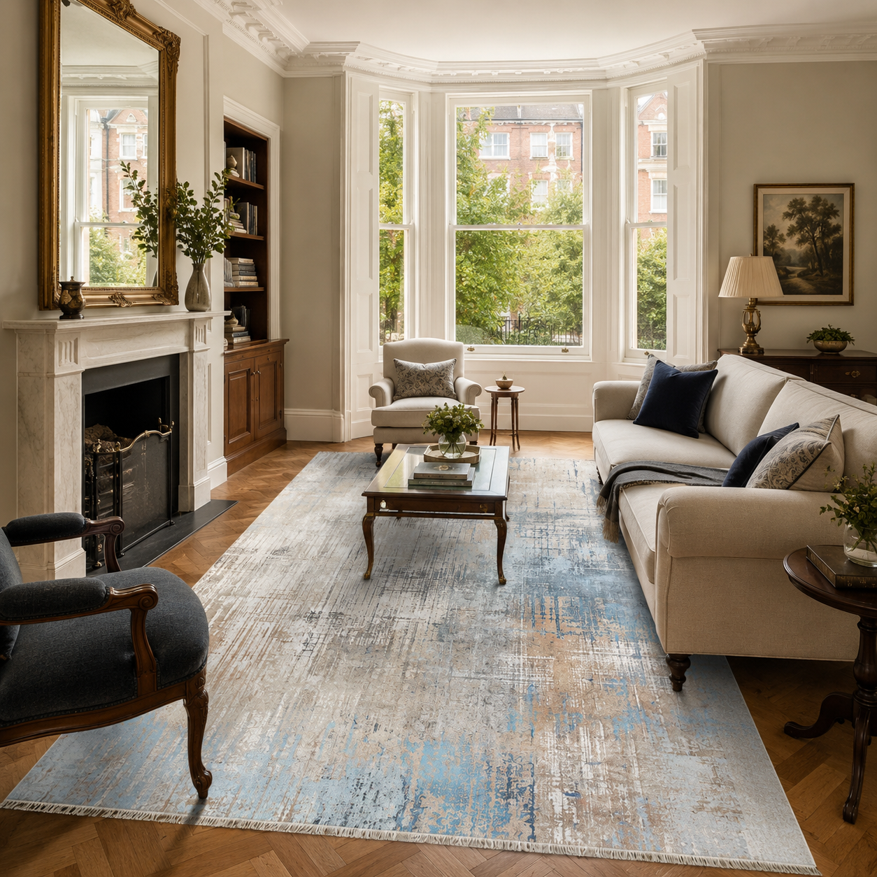 RW7002 washable chenille rug texture and pattern detail