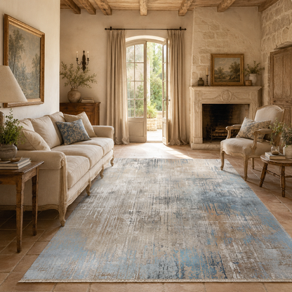 RW7002 washable chenille rug texture and pattern detail