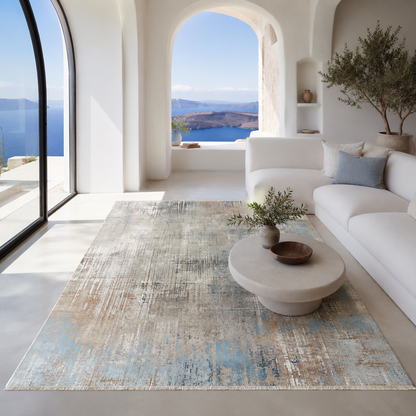 RW7002 washable chenille rug texture and pattern detail