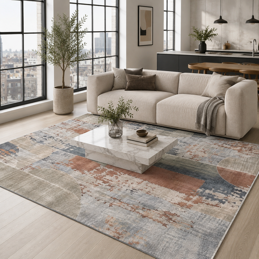 RW7003 washable chenille area rug