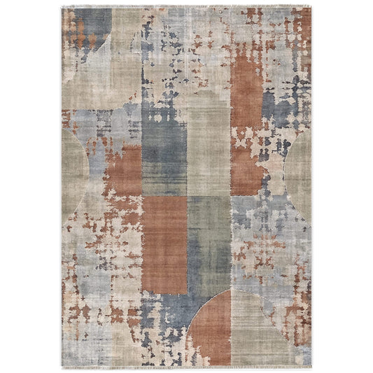 RW7003 washable chenille area rug viewed from above