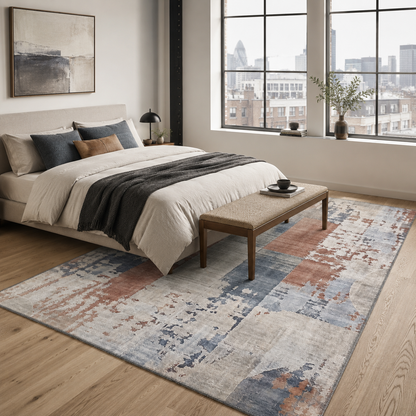 RW7003 washable chenille rug texture and pattern detail