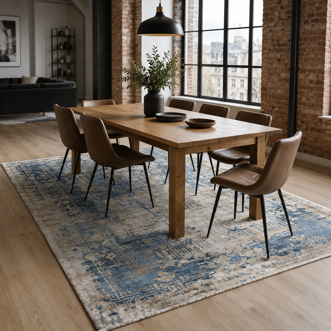 RW7007 washable chenille rug texture and pattern detail