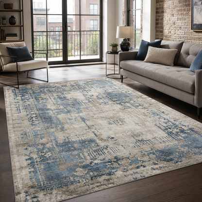 RW7007 washable chenille rug texture and pattern detail