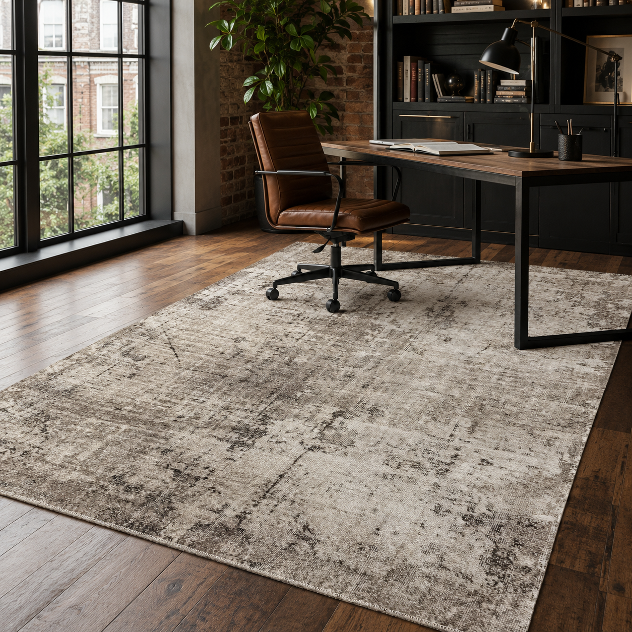 RW7008 washable chenille rug texture and pattern detail