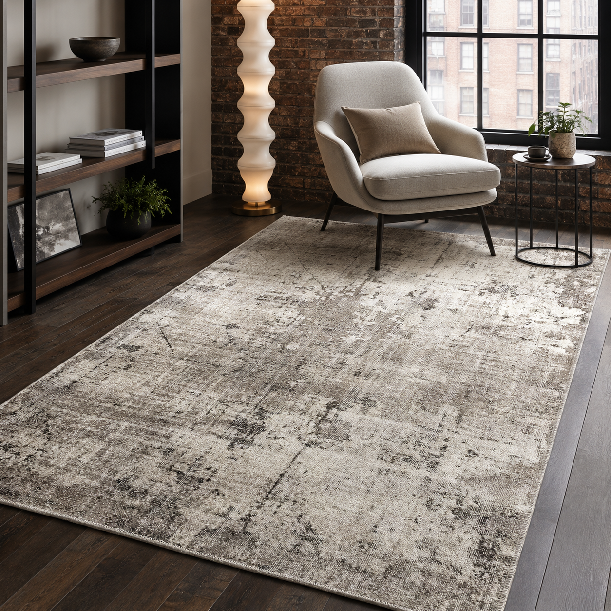 RW7008 washable chenille rug texture and pattern detail