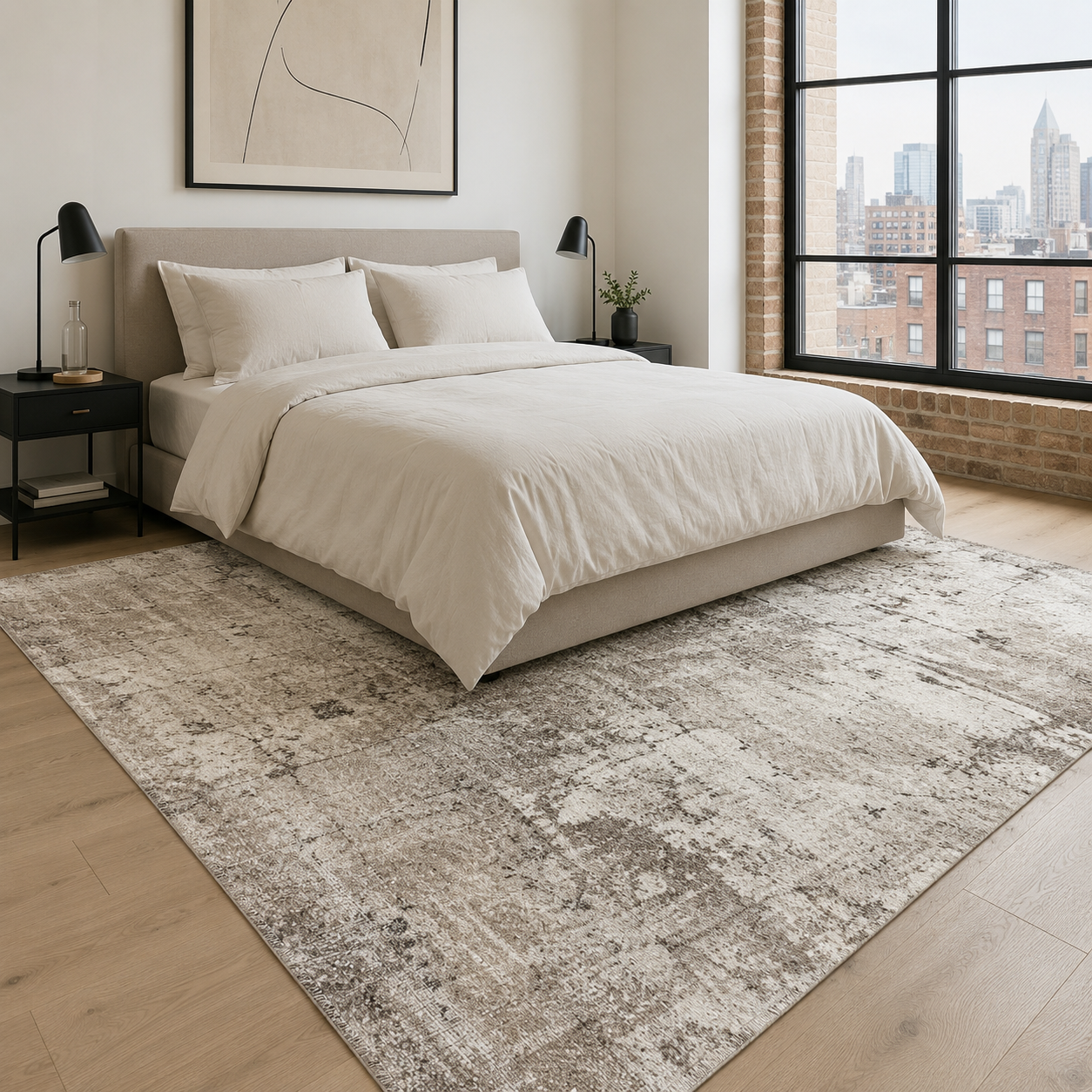 RW7008 washable chenille rug texture and pattern detail