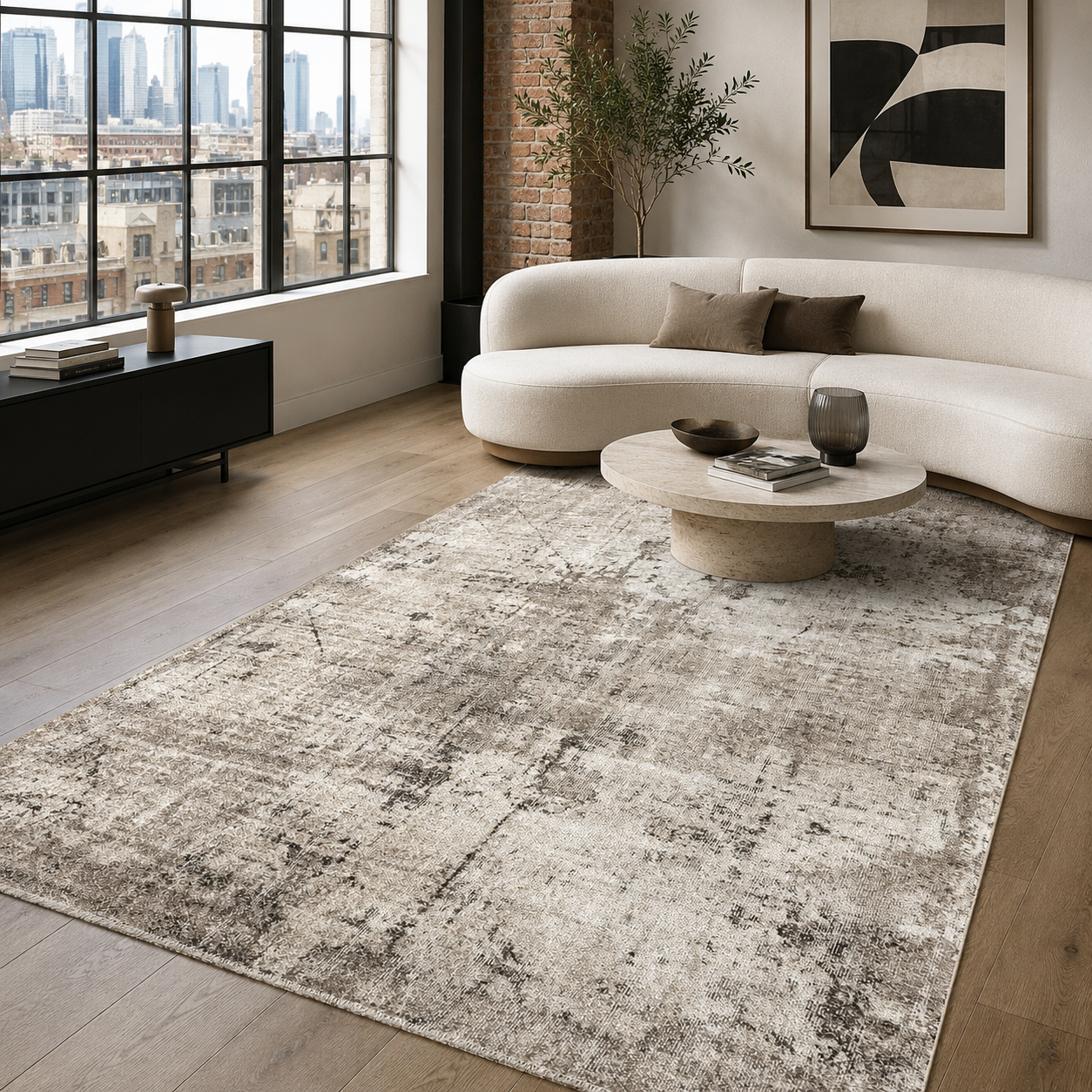 RW7008 washable chenille rug texture and pattern detail
