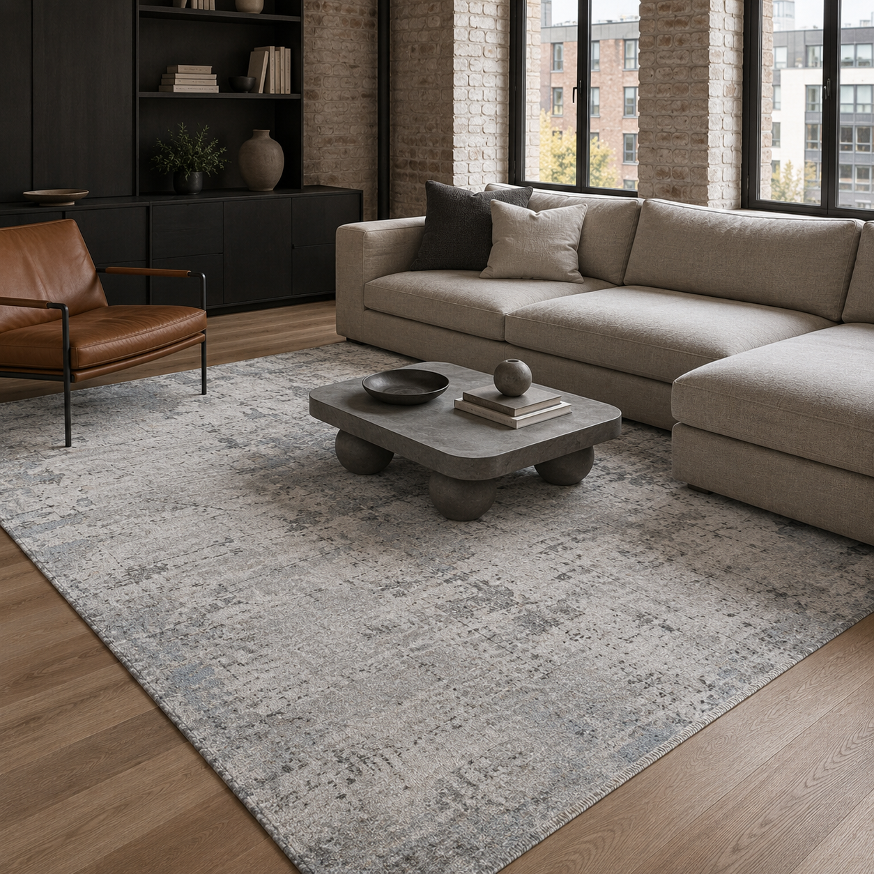 RW7009 washable chenille rug texture and pattern detail