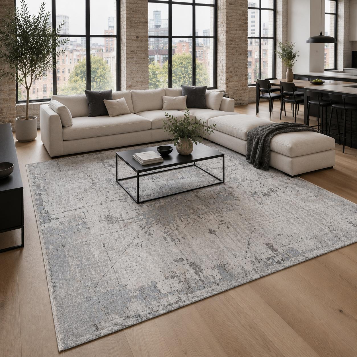 RW7009 washable chenille rug texture and pattern detail