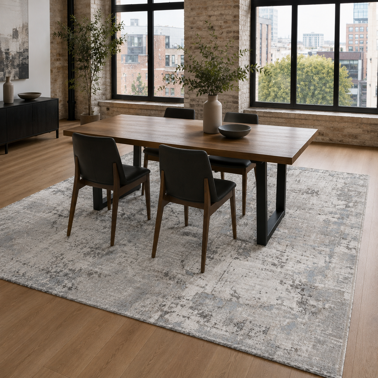 RW7009 washable chenille rug texture and pattern detail