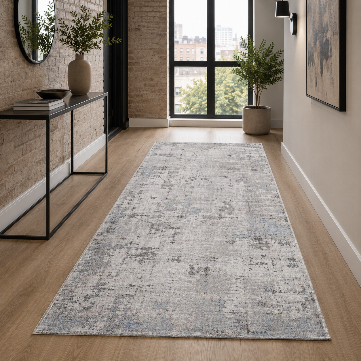 RW7009 washable chenille rug texture and pattern detail