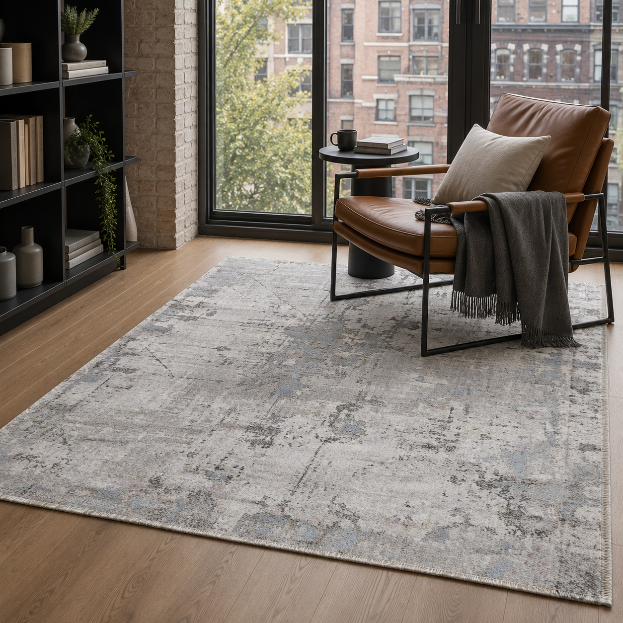 RW7009 washable chenille rug texture and pattern detail