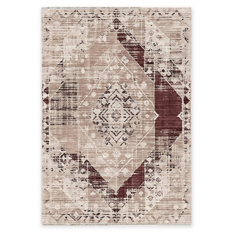 Quiet Heritage Dark Brown Washable Rug