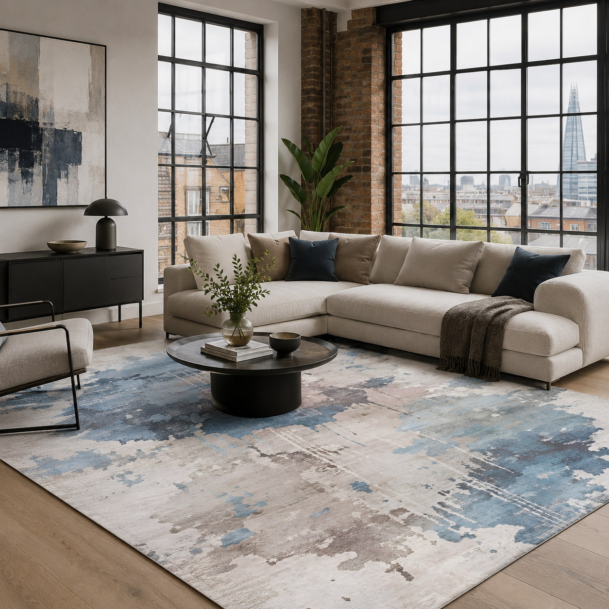 RW7011 washable chenille area rug