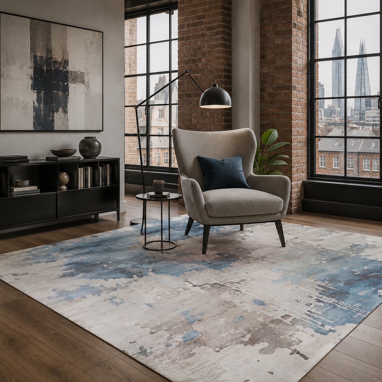 RW7011 washable chenille rug texture and pattern detail