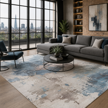 RW7011 washable chenille rug texture and pattern detail