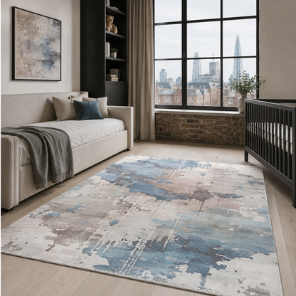 RW7011 washable chenille rug texture and pattern detail