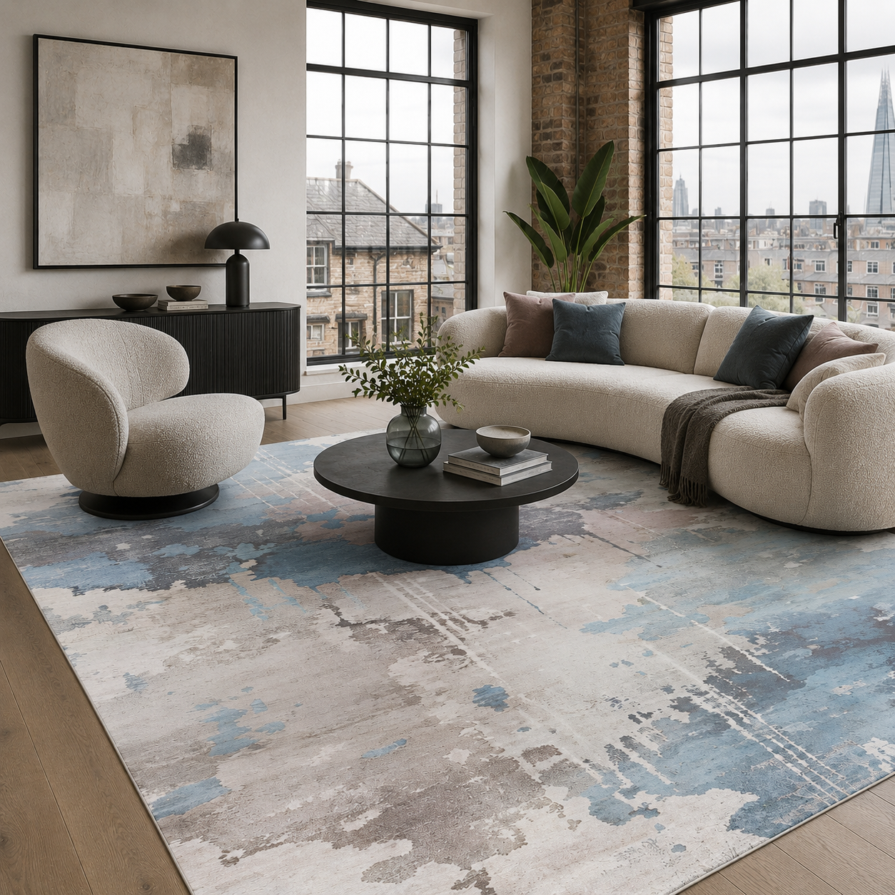 RW7011 washable chenille rug texture and pattern detail