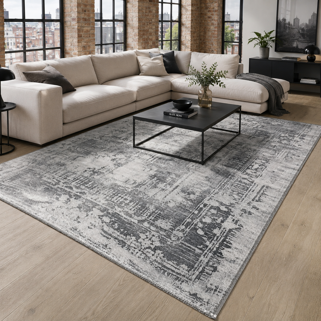 RW7012 washable chenille area rug