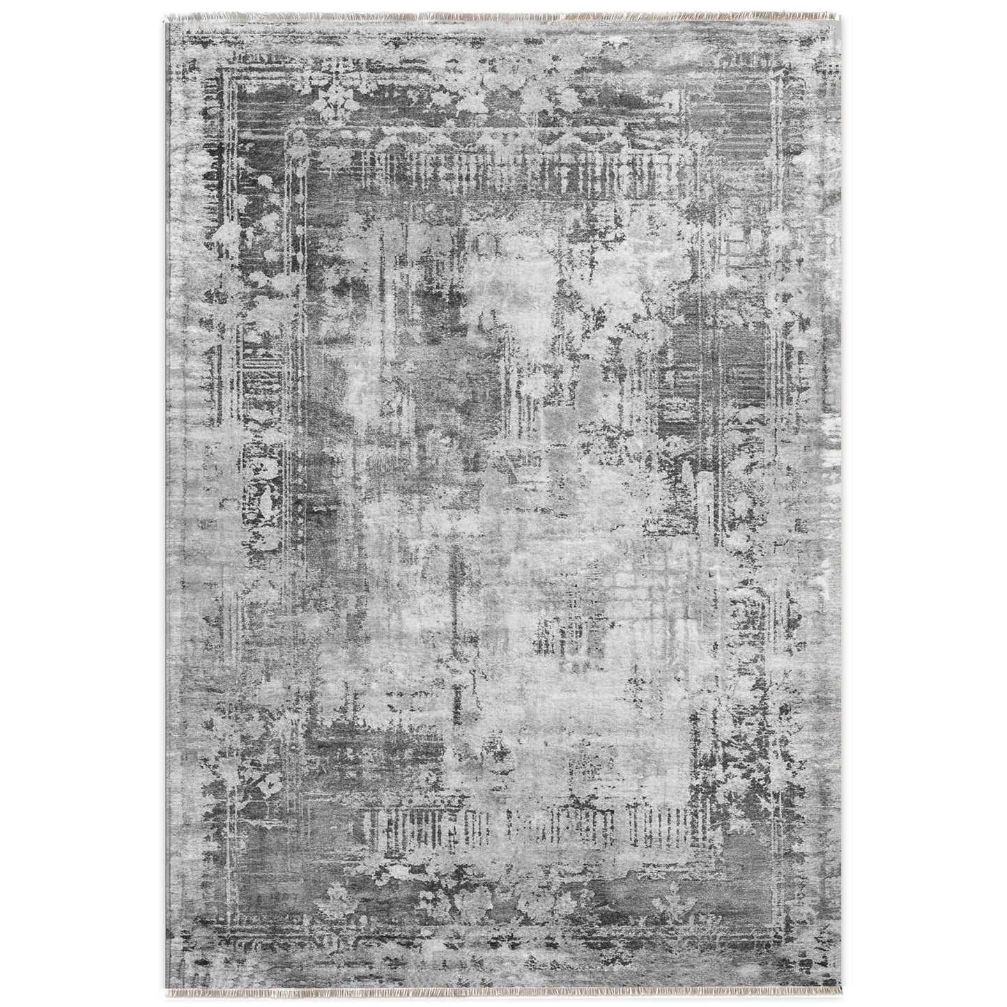 RW7012 washable chenille area rug viewed from above