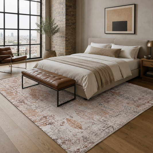 RW7013 washable chenille rug texture and pattern detail