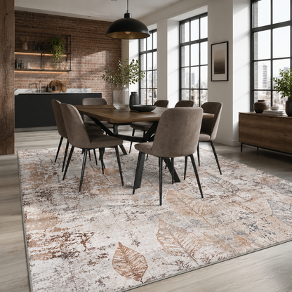 RW7013 washable chenille rug texture and pattern detail