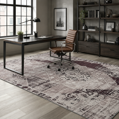 RW7013 washable chenille rug texture and pattern detail