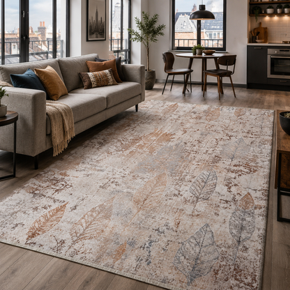 RW7013 washable chenille rug texture and pattern detail