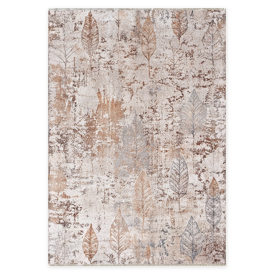 Moonlit Stripes Taupe Modern Washable Rug