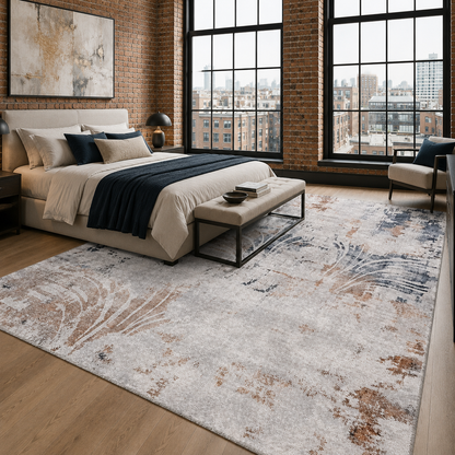 RW7014 washable chenille rug texture and pattern detail
