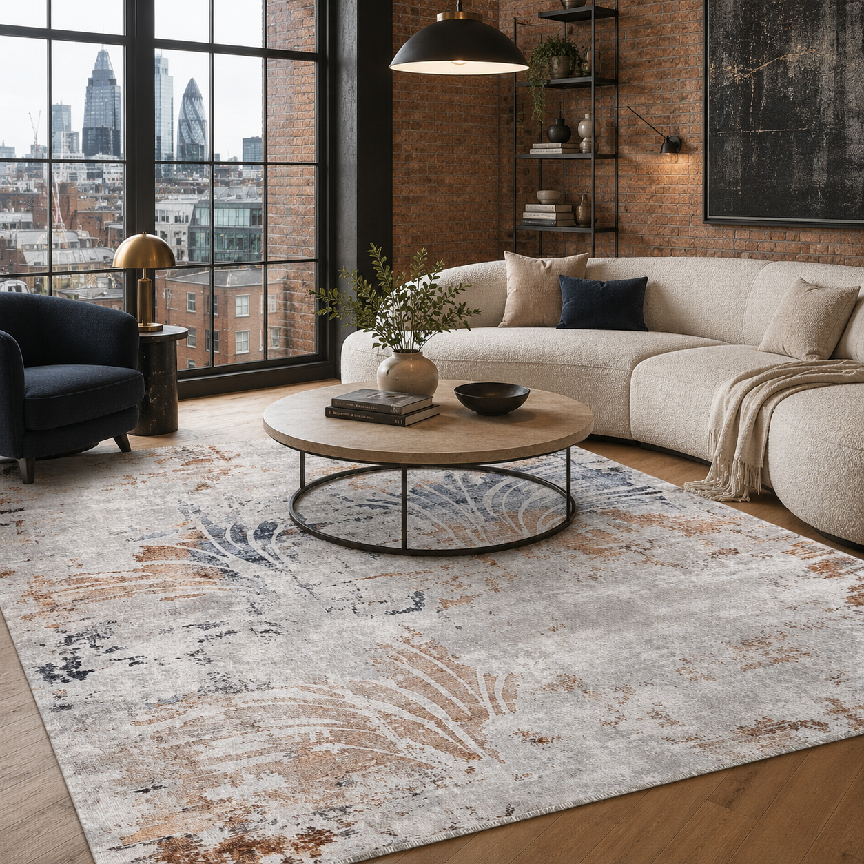 RW7014 washable chenille rug texture and pattern detail