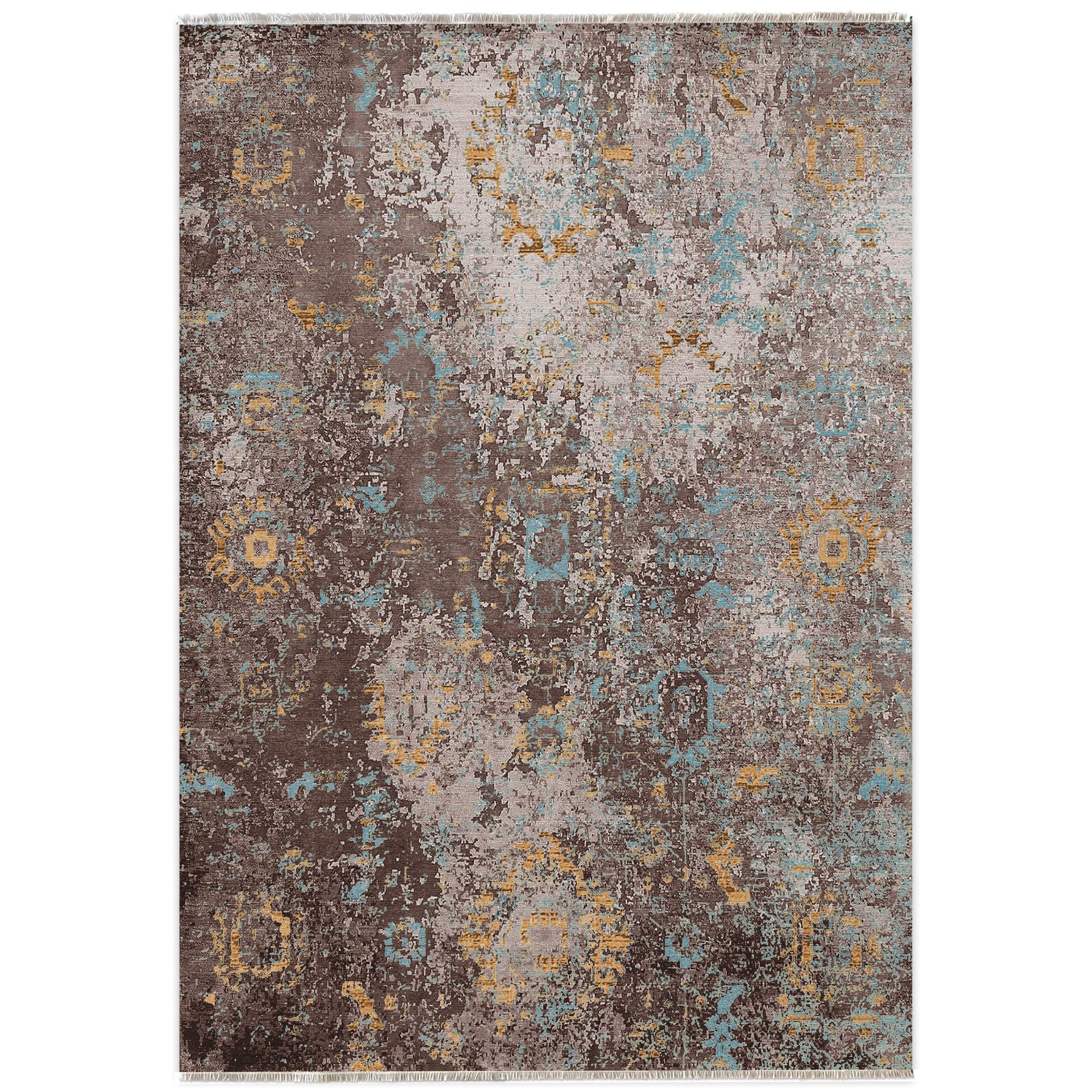 RW7015 washable chenille area rug viewed from above