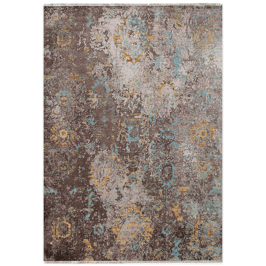 RW7015 washable chenille area rug viewed from above