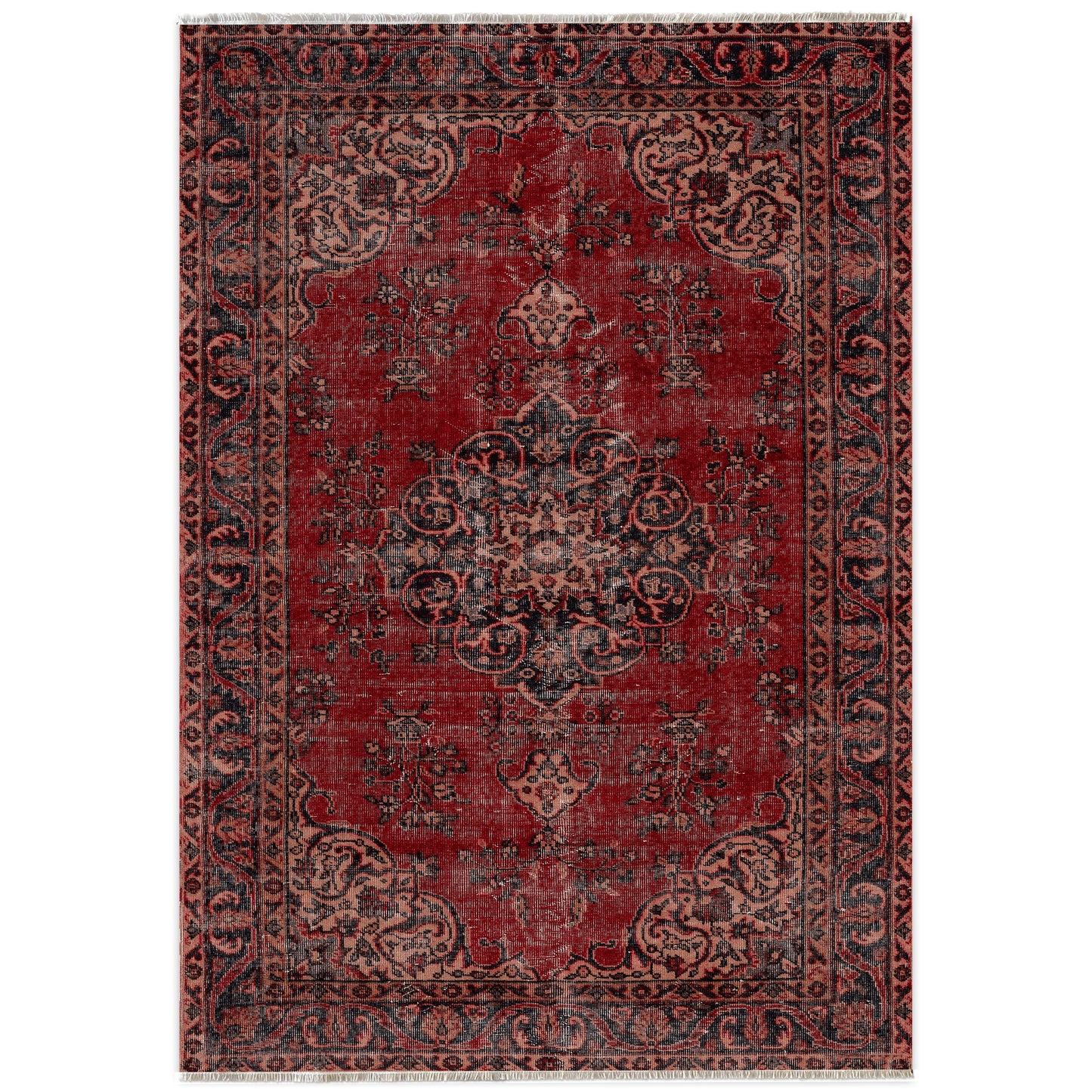 RW7016 washable chenille area rug viewed from above
