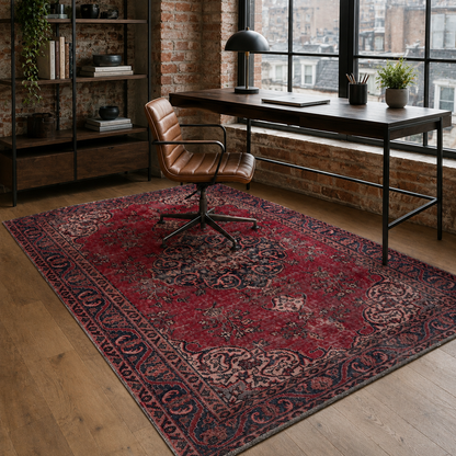 RW7016 washable chenille rug texture and pattern detail