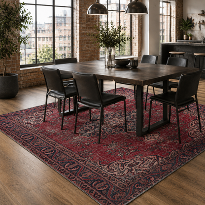 RW7016 washable chenille rug texture and pattern detail