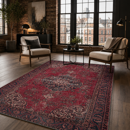 RW7016 washable chenille rug texture and pattern detail