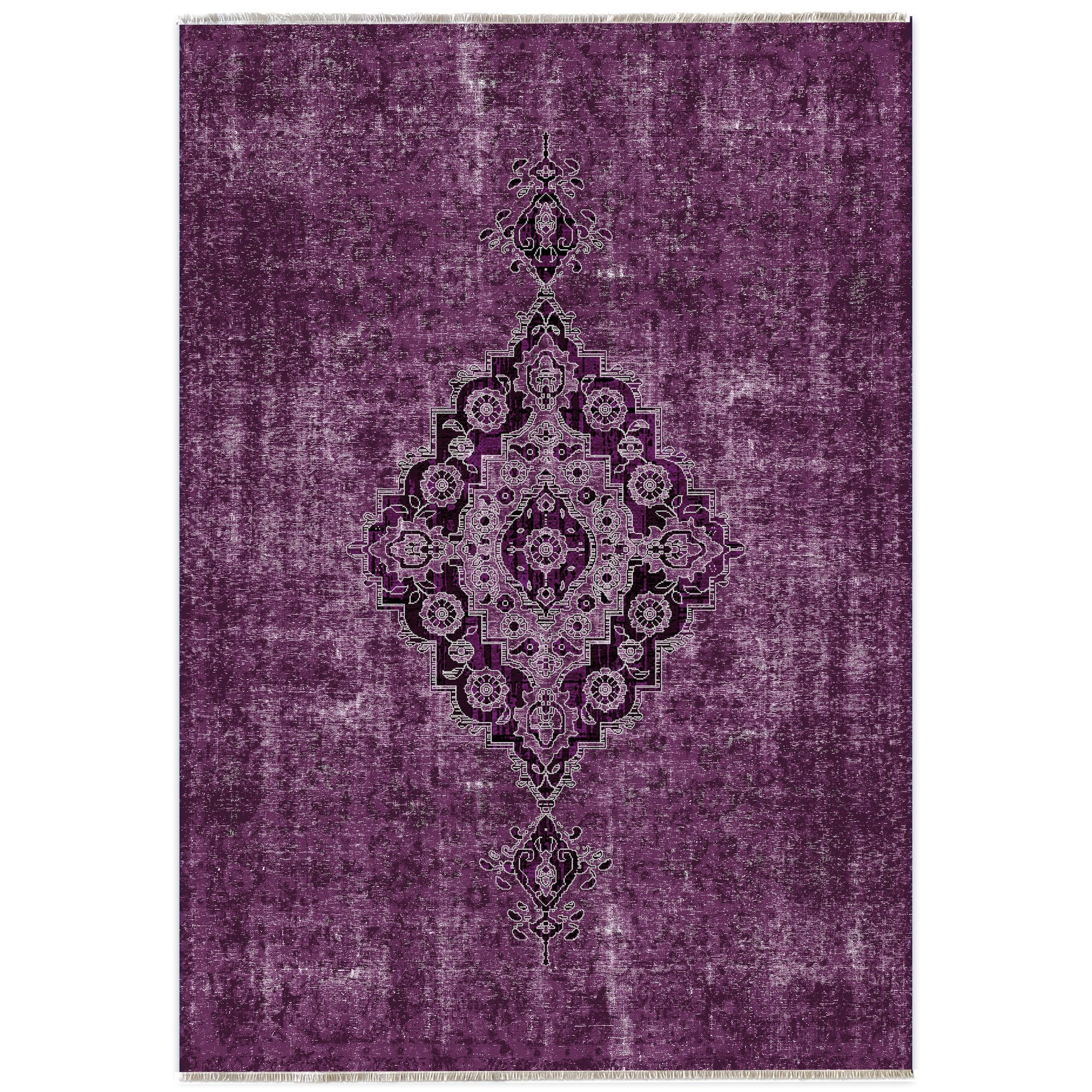 RW7017 washable chenille area rug viewed from above