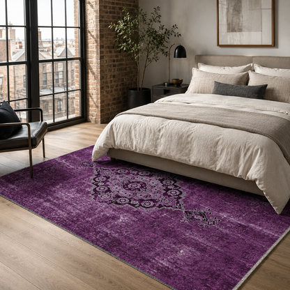 RW7017 washable chenille rug texture and pattern detail