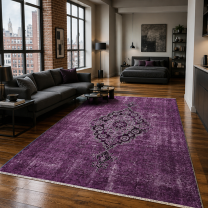 RW7017 washable chenille rug texture and pattern detail