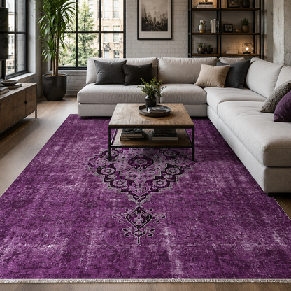 RW7017 washable chenille rug texture and pattern detail