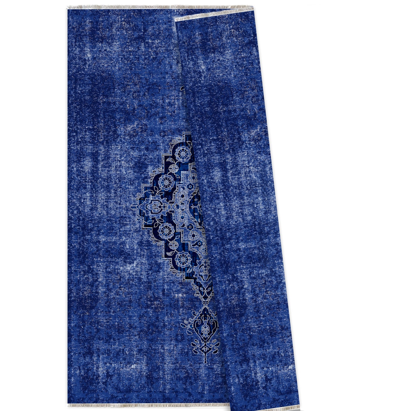 RW7018 washable chenille area rug viewed from above