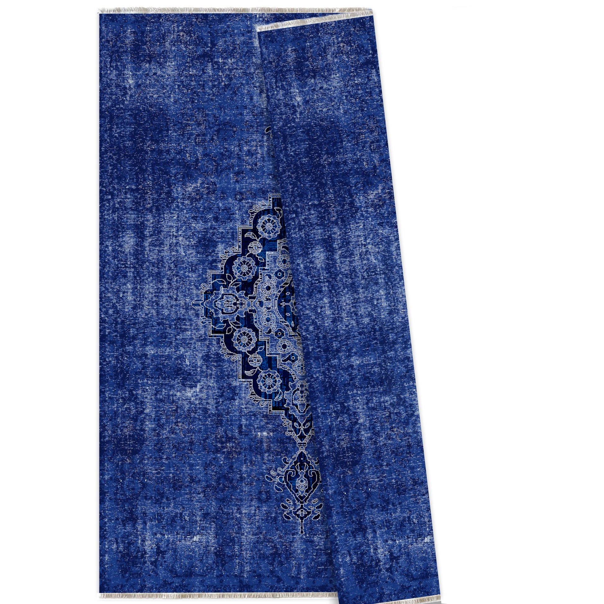 RW7018 washable chenille area rug viewed from above