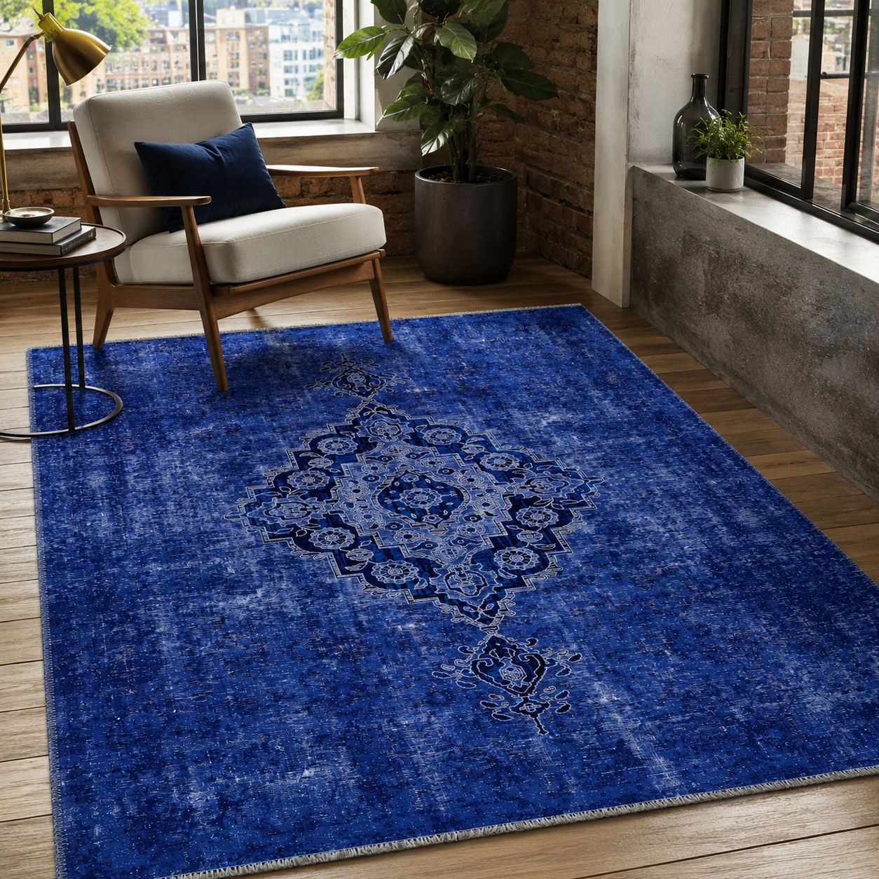 RW7018 washable chenille rug texture and pattern detail