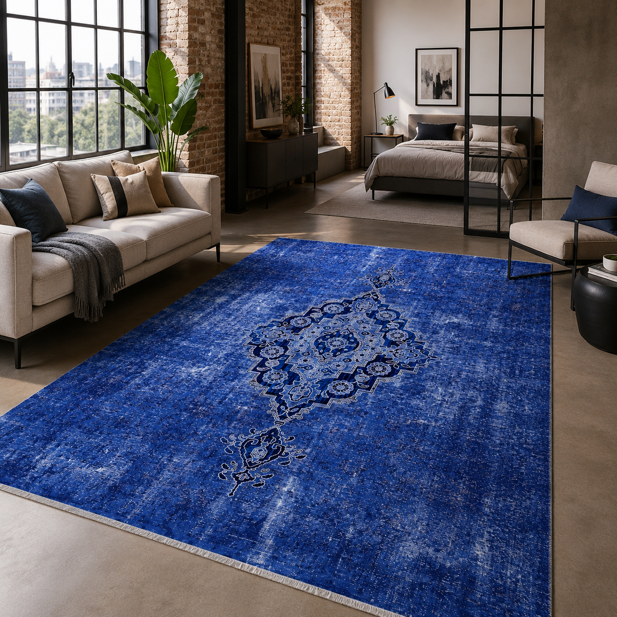 RW7018 washable chenille rug texture and pattern detail