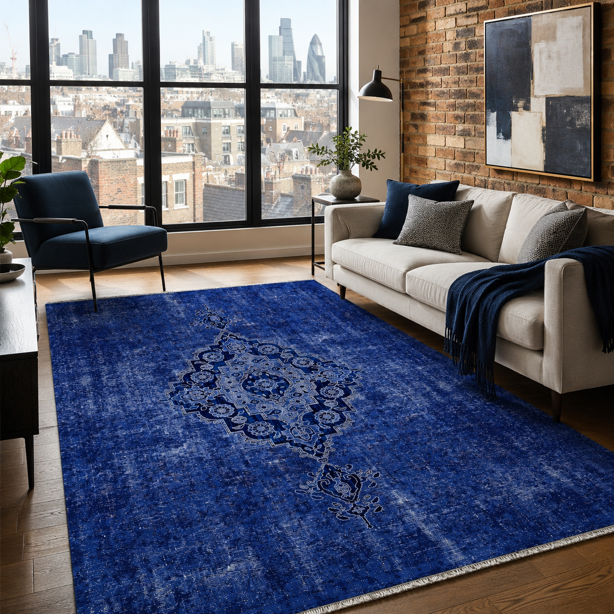 RW7018 washable chenille rug texture and pattern detail