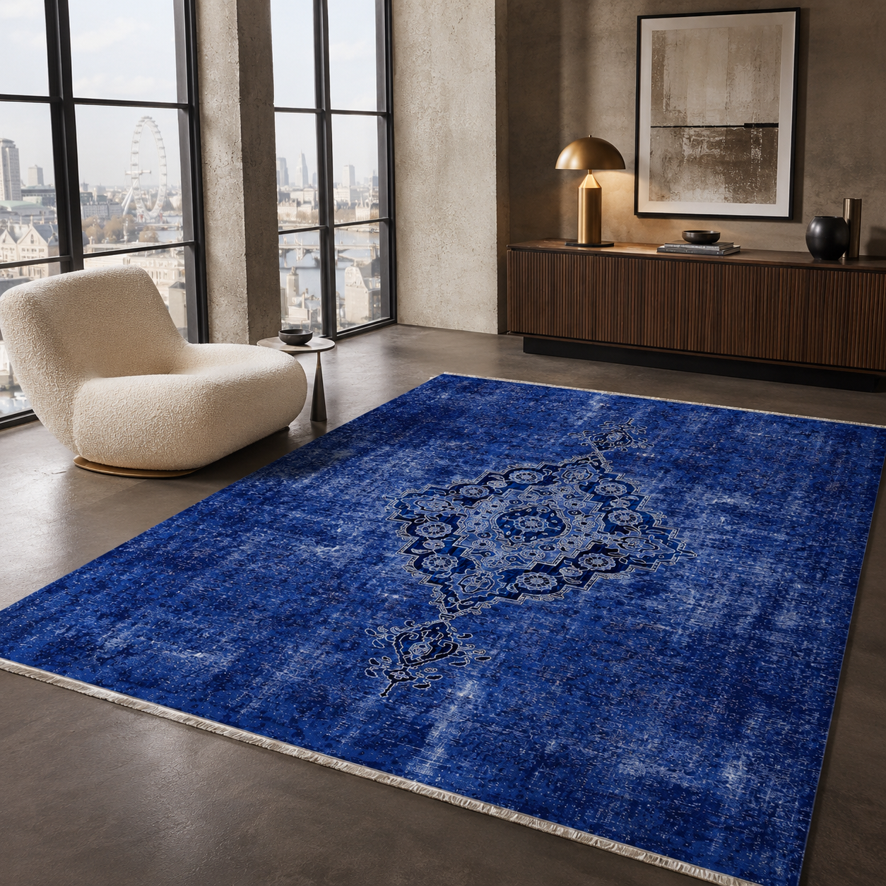 RW7018 washable chenille rug texture and pattern detail